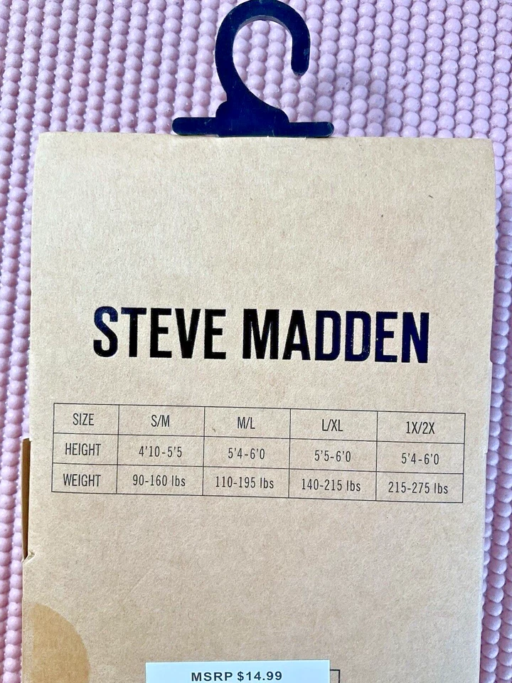 Steve Madden Pata de Gallo Moda Medias Prendas para las piernas Negras Talla Grande - XL Foto 4 de 4