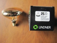 Lindner Wagenfeld Eldea 25W E14 Kuppenverspiegelt Gold 2000H Kopfspiegel Dimmbar