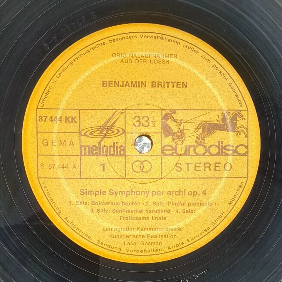 BRITTEN, PROKOFIEFF, DAS LENINGRADER KAMMERORCHESTER, DAS GROSSE RUNDFUNK-SIN LP - Bild 3 von 3