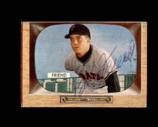 Bob Friend Signed 1955 Bowman Pittsburgh Pirates Autograph
