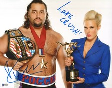 Rusev & Lana Signed 11x14 Photo BAS Beckett COA WWE Slammy Picture Autograph Day