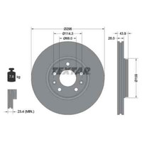 Textar 2X Bremsscheibe 92195603