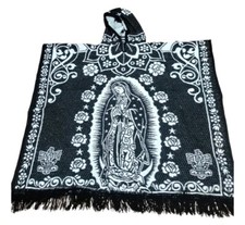 Invierno Jorongo Gabán Jorongo Artesanal Mexicano Virgen Para Adulto Unitalla