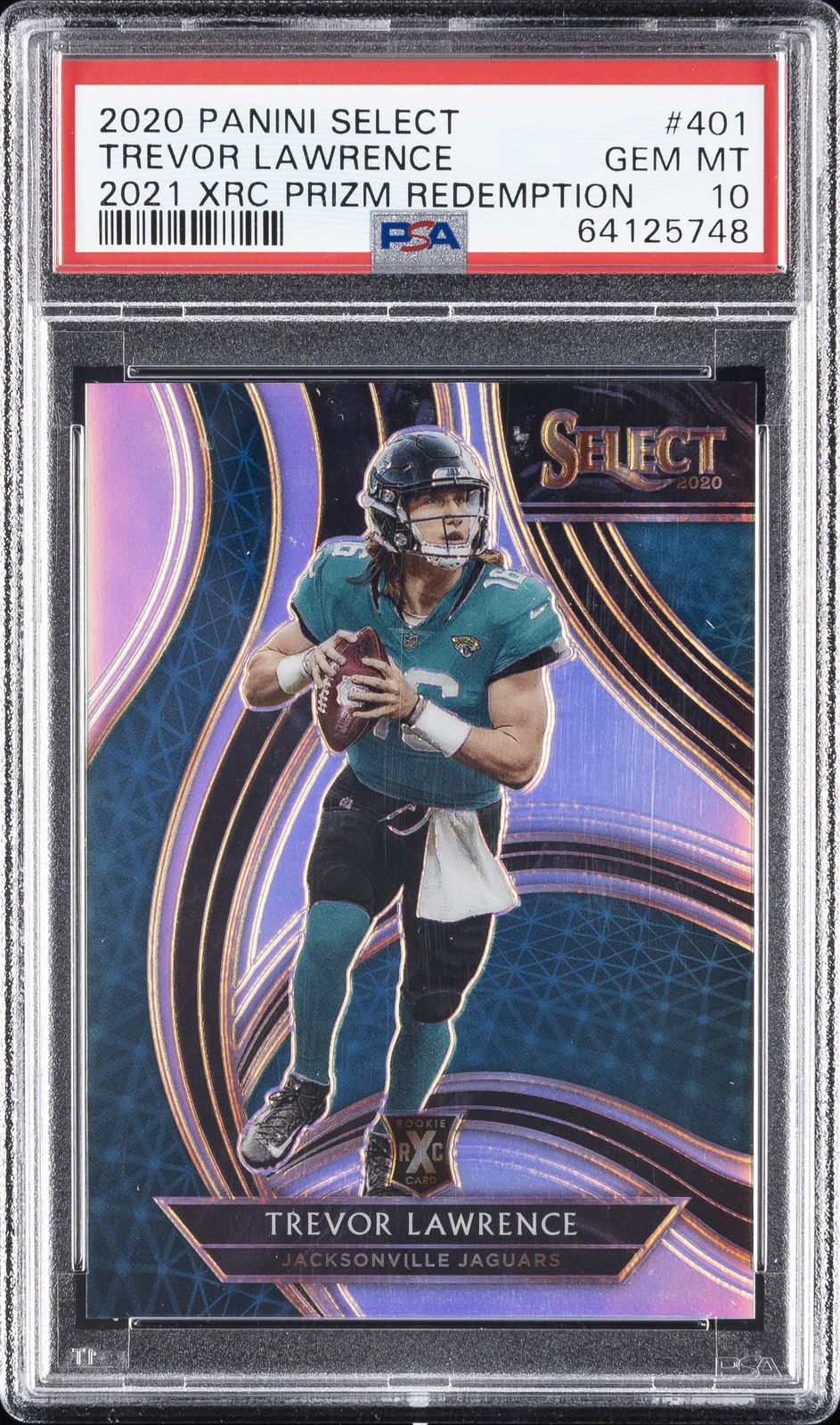 2020 PANINI SELECT 2021 XRC PRIZM REDEMPTION #401 TREVOR LAWRENCE RC PSA 10