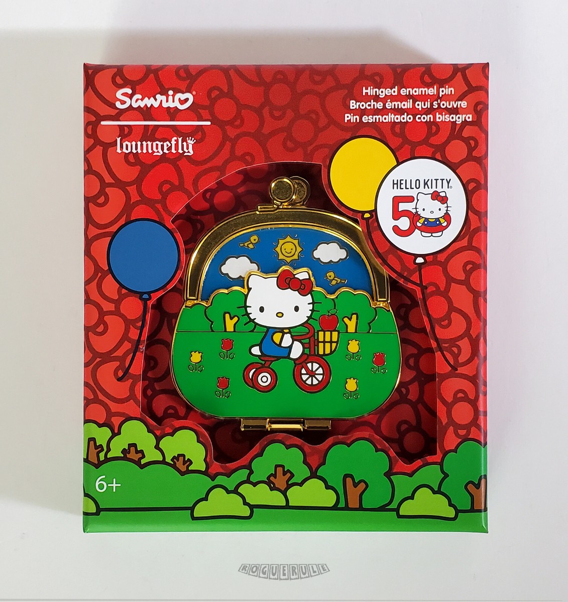 🚦Hello Kitty 50th Anniversary Hinged Purse Enamel Pin - Limited