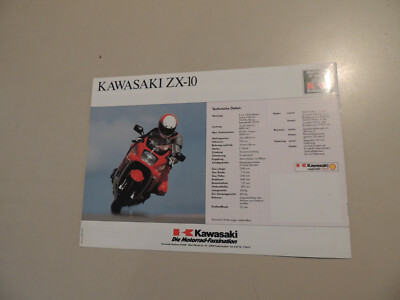 Kawasaki ZX10 Tomcat 1988 Prospekt Broschüre | eBay
