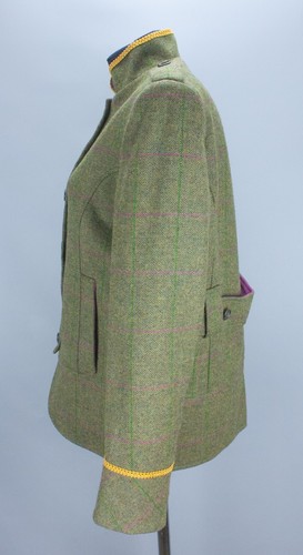 Timothy Foxx Womens Green Tweed Jacket Check & Herringbone Blazer UK Size 12 - Picture 9 of 24
