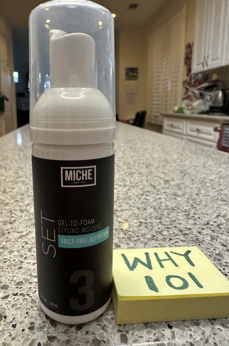 Miche SET Gel-To-Foam Styling Hair Mousse 2oz/60mL TRAVEL SIZE