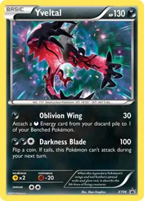 Yveltal - XY06 - Pokemon XY Promo Holo Rare Card LP