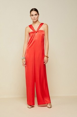 ottod Ame Damen Langer Overall Orange Größe 44