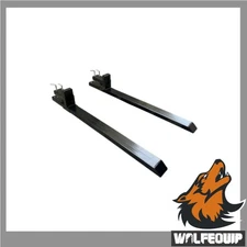 Wolfequip Pallet Forks 4000lbs Bucket Attach Tractor Clip-on 60in Clamp On Pack