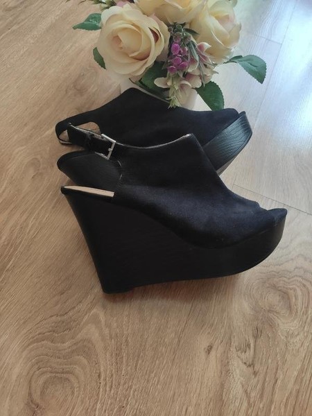 Women Nine West Heels Black Suede 38 #BCST