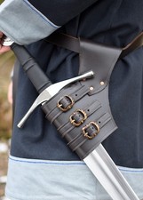 Brown Leather Adjustable Sword Frog Medieval Reenactment Cosplay LARP Costume