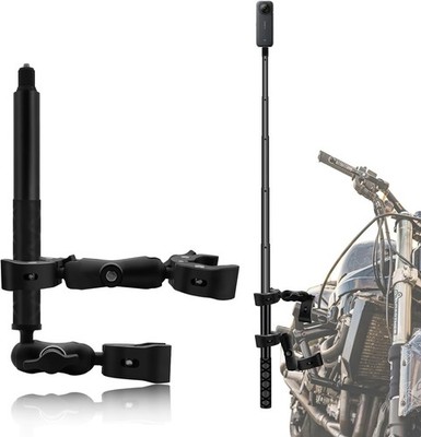 Motorcycle Mount Kit with 47'' Invisible Selfie Stick Compatible for Insta 360 X5