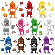 36 Pcs Color Bulletin Board Decorations for Classroom,Color Crayon Posters Cu...