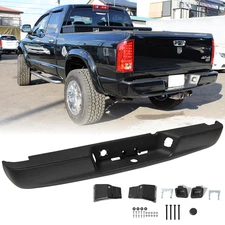 Black Rear Step Bumper Assembly For 03-08 Dodge Ram 1500 2500 3500 Powder-Coated
