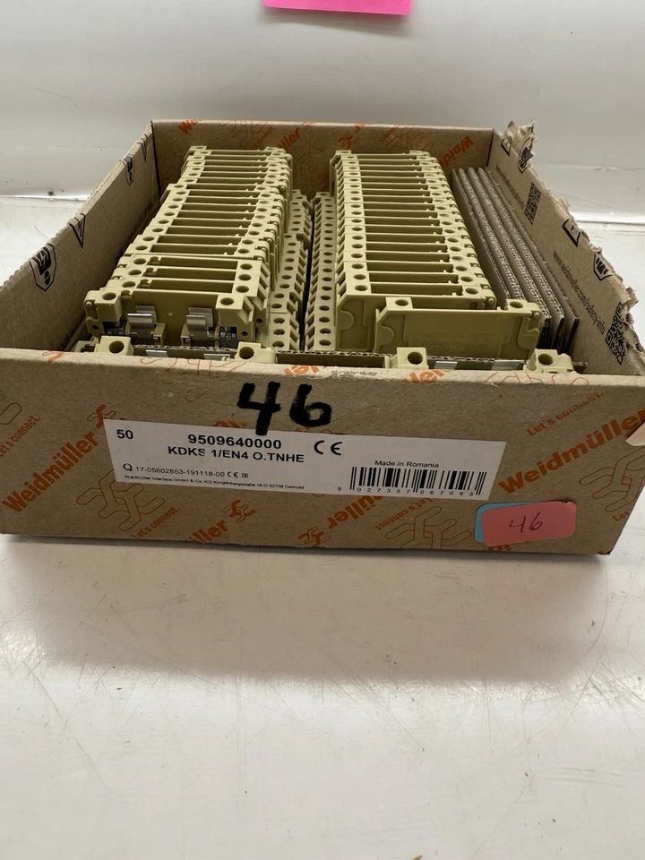 NEW Weidmuller KDKS1/EN4 TERMINAL BLOCK FEED THROUGH 500V 6.3A ( BOX OF 46) - Image 2 of 4