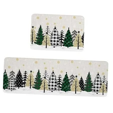 Libaoge Christmas Kitchen Mat Rug Set of 2 18x30in+18x48in Christmaslbh8762