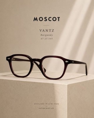 50% OFF!!!!!!MOSCOT,Vantz,Burgundy,47-21-145 No original box