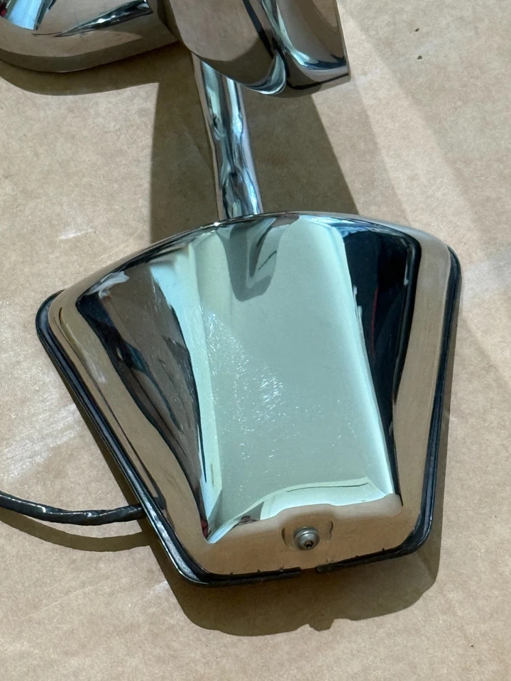 Par de espejos retrovisores eléctricos con coletas 1985-1995 Chevy GMC G10 G20 G30 furgoneta acero inoxidable Foto 2 de 4