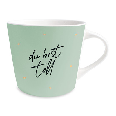 Grafik-Werkstatt Kaffee-Tasse mit Echtgold, 420 ml ..toll Schreibkram Manufaktur