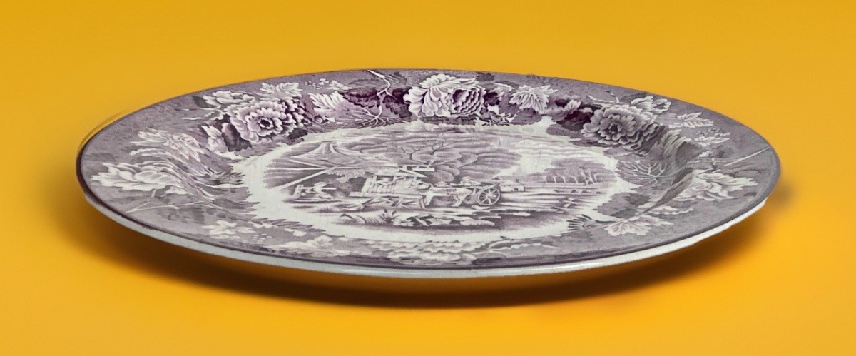 Vtg/Antique Enoch Woods & Sons Purple/Mulberry Transferware Plate