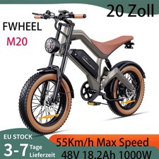 20Zoll FWHEEL M20 E-Bike Elektrofahrrad 48V 18.2AH 1000W E-Mountainbike Fat …