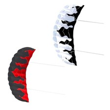 2M Parafoil Kite, Soft Stunt Kite Two Line Beach Kite with Handle for Boys Girls