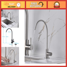 Brushed Steel Kitchen Faucet for RO Water Filter, Non-Air Gap Purifier Tap