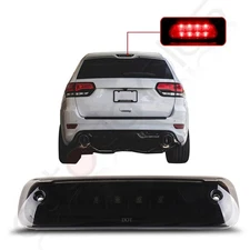 Black Housing Smoke Lens Rear Led Third[3Rd]Brake Light For 97-01 Jeep Cherokee