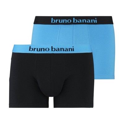 2er Pack Bruno Banani Herren Unterhosen Short Flowing aquablau schwarz S - XXL