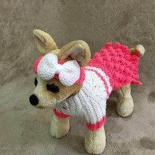 pet clothes for small dogs Knit Headband and Dress Size XXS XS S Nice Gift