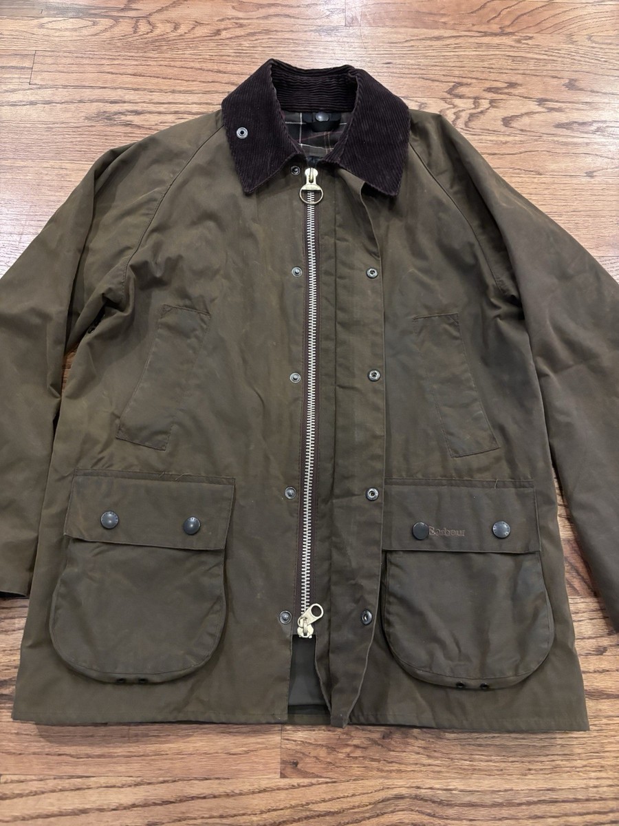 Barbour Classic A835 Bedale Olive Wax Waterproof Rain Jacket Coat