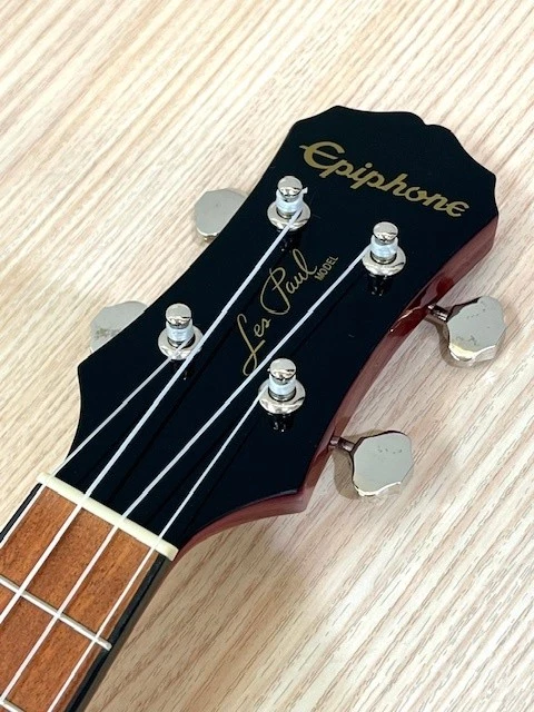 Epiphone Les Paul Acoustic Electric Ukulele Outfit Concert Heritage Cherry Safe  - Image 4 of 4