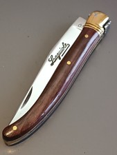 ANCIEN COUTEAU LAGUIOLE, THIERS, XXème, manche bois, guilloché