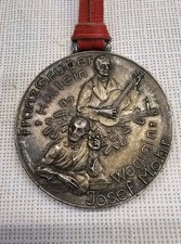 Franz Gruber Silent Night Holy Night Musical Medallion 1818 Silver Plated Rare