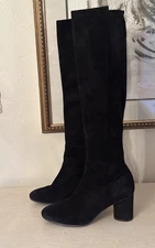 STUART WEITZMAN  BLACK SUEDE OVER THE KNEE BOOT SIZE 8 M Nice!