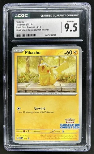2025 Pokemon SV Black Star Promos Pikachu #214 CGC 9.5