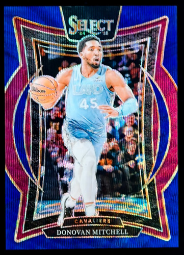 Donovan Mitchell 2024-25 Panini Select 04/75 Blue Wave Concourse Prizm #21