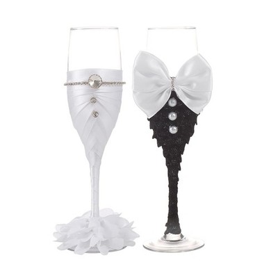 Wedding Champagne Glasses for Bride and Groom - Toasting Bridal Shower Gifts ...