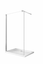 Paroi de douche design LILY verre clair 160 x 200 cm/10 mm ESG verre de sécurité