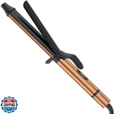 Long Barrel Curling Iron – 1.25 inch Extra-Long Curling Wand for Smooth and L
