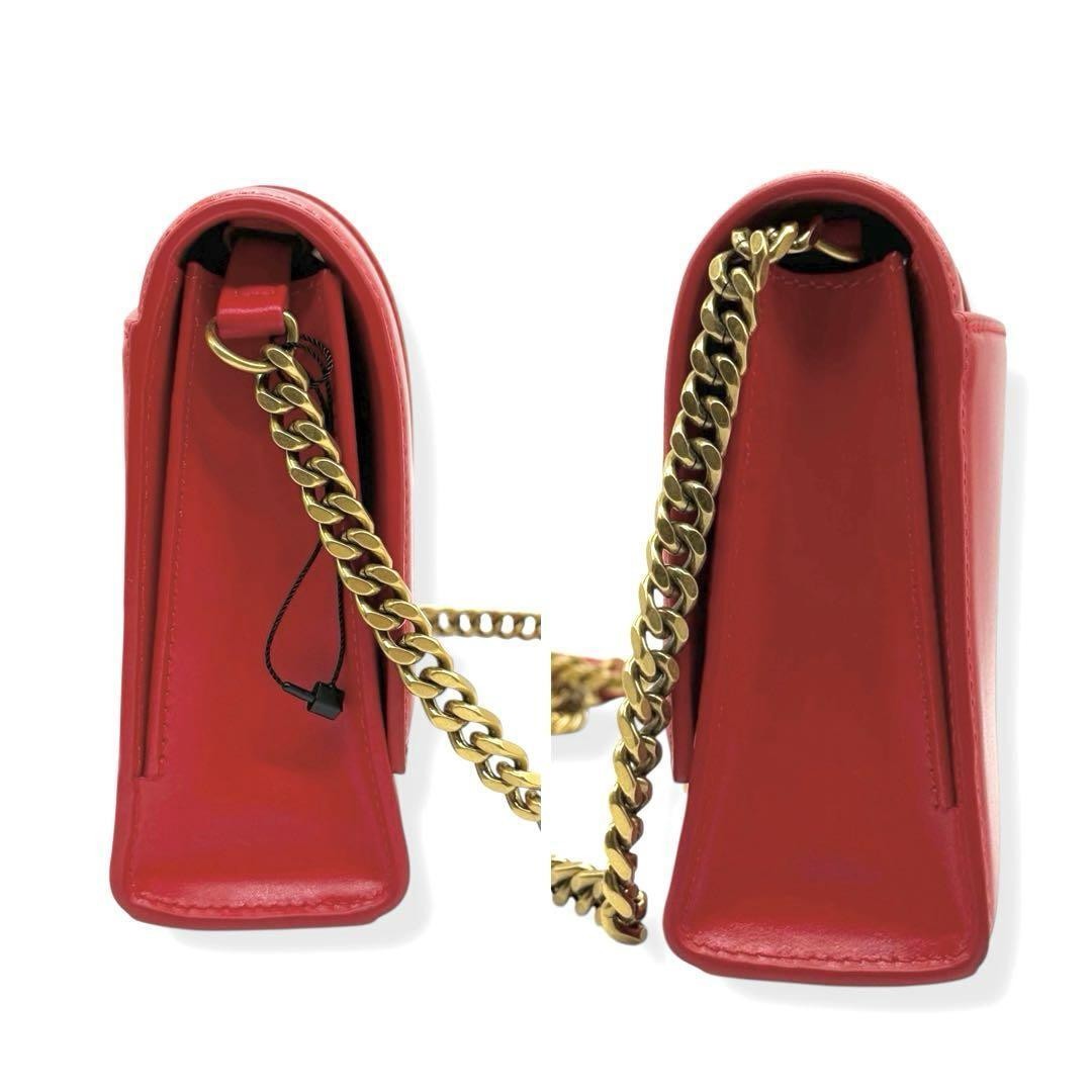 BALENCIAGA Bag: Hourglass 644973 Red W21.5H13.5D5.5cm w/o accessories;02 thumbnail 3