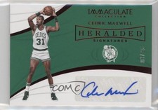 2018-19 Panini Immaculate Heralded Signatures Red 8/25 Cedric Maxwell Auto 5w7