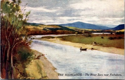 River Spey Near Fochabers, Bonnie Scotland tuck 7660 Vintage Postcard Z12
