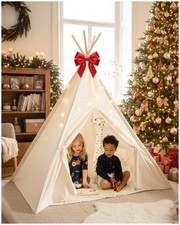 Teepee Tent for Kids with LED Star Lights - Carry Bag Included Toddler Tent ...