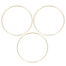 3pcs Iron Dreamcatcher Hoops for Crafting - 7.9 Inch Metal Wreath Rings - Gold