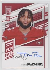2022 Panini Donruss Elite Pen Pals Blue Ink Tyrion Davis-Price #PP-TD Auto 0s1n