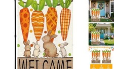 Easter Garden Flag 12x18 Inch, Double Sided garden flag-12 18" 26-carrot