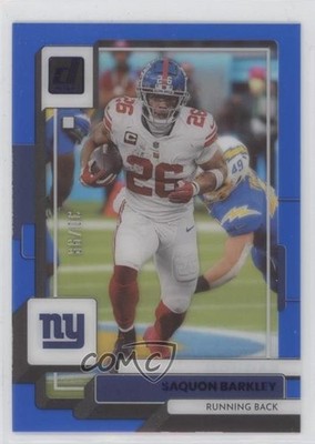 2022 Panini Clearly Donruss Blue 30/99 Saquon Barkley #36 10k8